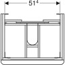 Тумба для комплекта GEBERIT SMYLE SQUARE 500,352.JR.1 60 см пекан