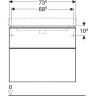 Тумба для комплекта GEBERIT SMYLE SQUARE 500,353.JR.1 75 см пекан