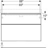 Тумба с раковиной GEBERIT SMYLE SQUARE 500,354.JR.1 90 500.251.01.1+ 500,354.JR.